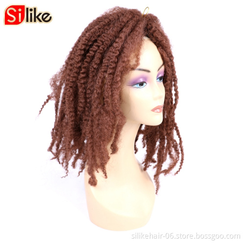 Afro Kinky Curly Soft Crochet Twist Hair Braids Marley Mambo Hair 18inch Marley Twist Crochet Braid Hair Soft Cheap Synthetic
